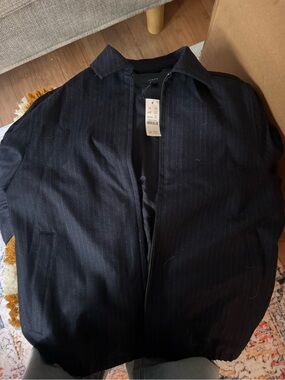 J. Crew Dark Navy Wool-Blend Coat